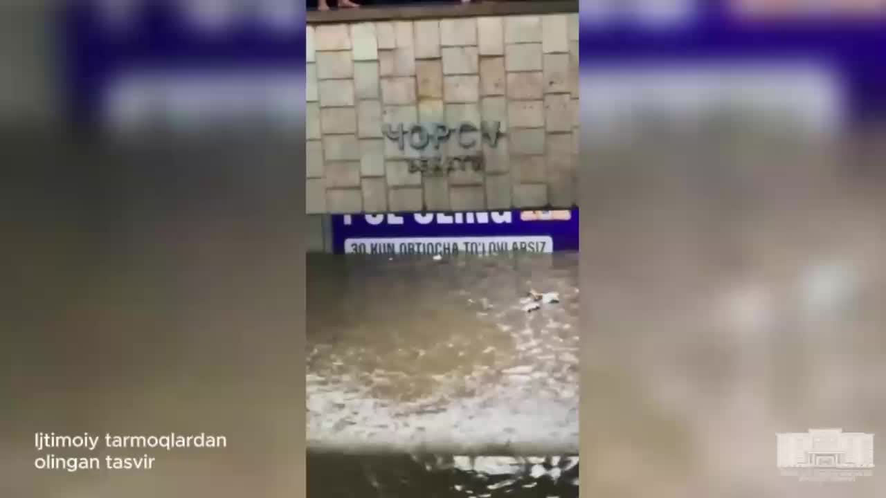 Хокимият Ташкента объяснил причину подтопления у станции метро «Чорсу»